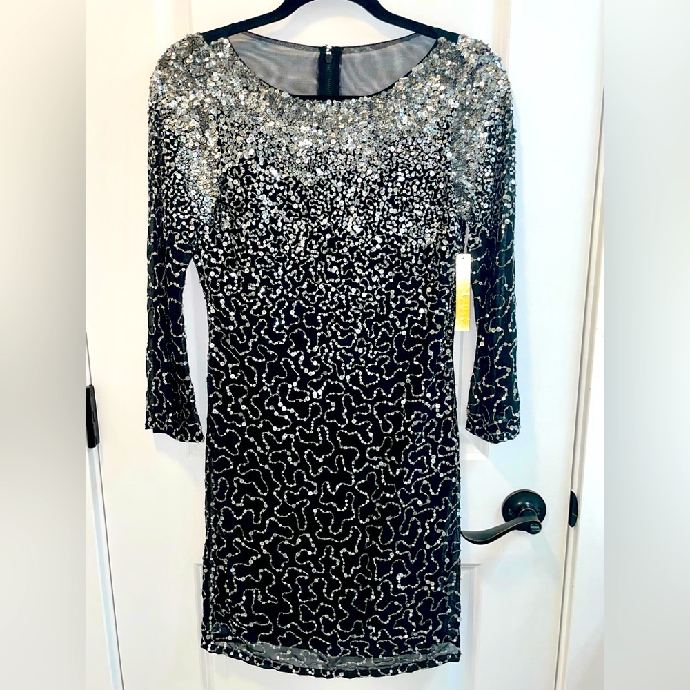 Alice + Olivia Embellished Sequin Mini Dress by Stacey Bendet Sz 0